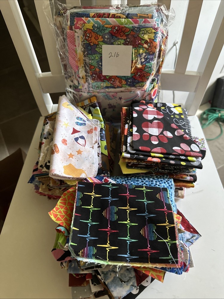 Cotton Print Fabric Quilt Scraps – Assorted Patterns and Sizes 5 LBS