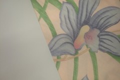 5 yds Stunning Designer Fabric Leilani Blush Orchids print Cotton Drapery 54″w