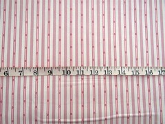 1 yd 100% Cotton “French Mill” by Andover Fabrics Cream with Red/Pink Stripes