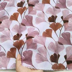 55” Wide By Yard Retro Leaf Pattern Rayon Viscose Fabric Soft Sewing Material