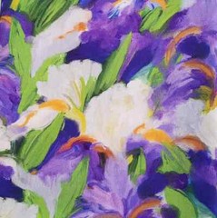 55”Wide By Yard Purple Painting Rayon Print Fabric Dress Shirt Material Viscose