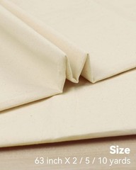 Lightweight Cotton Muslin Fabric 63 inch x 2 5 10 Yards for Sewing & Crafts