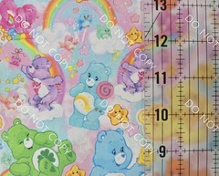 Custom 100% Cotton Woven Bears 80s Pastel By the 1/4 Yard 9×56