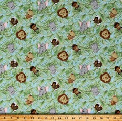 Cotton Animals Safari Jungle Baby Nursery Fabric Print by the Yard D507.37