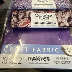 12 Quarter Flats 100% Cotton Jo-Ann Fabric Sewing Quilting NOS Patterns Purple