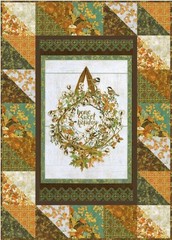 Robert Kaufman – Warm Welcome – Tiles W/ Metallic Gold – Walnut, BTY