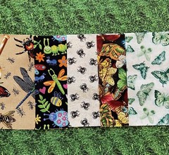 Bug Jar Quilt Fabric, 25 Assorted 4 1/2”x6” Rectangles, FREE Bug Jar Pattern #1