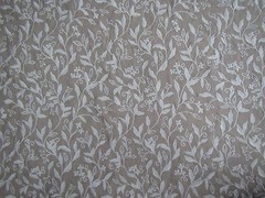 ZOFFANY CURTAIN FABRIC DESIGN “Leaf Trail” 3.7 METRES EMBROIDERED DESIGN LINEN