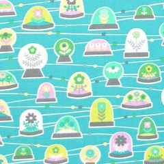FREE SPIRIT “LA DEE DA” BUBBLES Aqua by the 1/2 yard