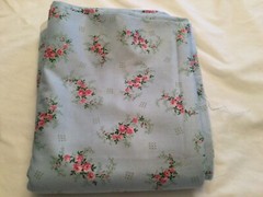Quilt Fabric Cotton 1yd New Blue Pink Floral Green Vines Boundless Rosette Sew