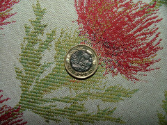 Scottish Thistle Curtain Fabric Rosso Upholstery Cushion Blind Use Jacquard