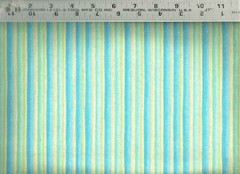 Fabric Traditions Blue Green Yellow Stripe Glitter 100% Cotton Quilt Fabric BTY