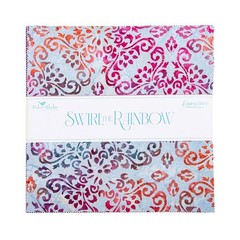 Riley Blake Designs 10-23565-42 Batiks Swirl the Rainbow precut 10 Inch Stacker