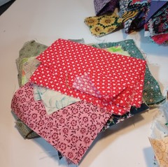1 Pound 15 Ounces Cotton Print Fabric Quilt Scraps Leftover Squares E