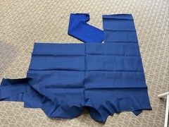 Fabric Remnants Blues 3 PCs Main Piece Is 78” X 54” + 2 Smaller Blue PCs