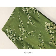 UK Damask Fabric Plum Blossom Faux Silk Embroidery Jacquard Brocade Cloth Craft