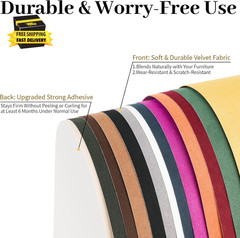Velvet Couch Repair Patch Self Adhesive, Large Fabric Patch for Sofa & Furniture