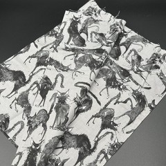Alexander Henry Fabrics Ghastlies “Sebastian Ghastlie” on Grey – 14″ L X 44″ W
