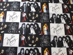 Freddie Mercury & Rock Band Queen 100% Cotton Fabric by the 1/4 Yard : 9″ x 57″