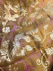 Chinese Temple Ceremonial cloth Gold/ Magenta Fabric 81 in x 30 in