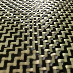 Yellow Black W Weave 3K Aramid Carbon Fiber Fabric Cloth200gsm 100*100/200/300cm