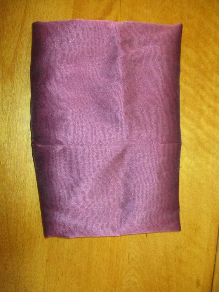 Tawny Port color shimmery sheer organza synthetic blend 44″ w x 1 & 3/4yards