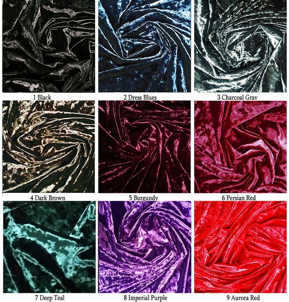Crushed Panne Marble Velvet Velour 4way Spandex Fabric Dress Cloth Craft Curtain