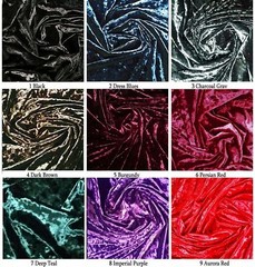 Crushed Panne Marble Velvet Velour 4way Spandex Fabric Dress Cloth Craft Curtain