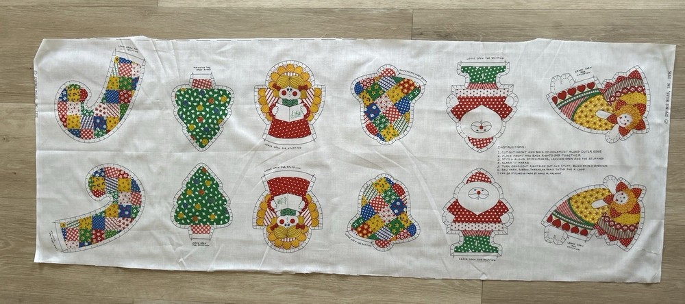 VTG 1976 Spring Mills Cut And Sew Fabric Ornaments Make 6 OR 12