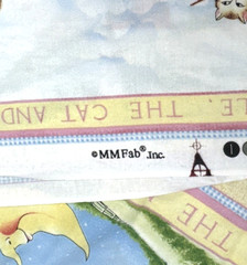 Cat and the Fiddle Nursery Rhyme Stripe Cotton Fabric MMFab BTHY #58