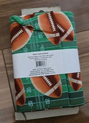 NIP Football Green Fabric 1 Yard 100% Cotton David Textiles 36×44 In