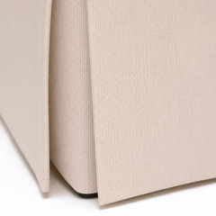 My Texas House Alamo Skirted Ottoman, Taupe Fabric