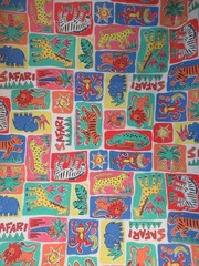 Princess Fabrics, Inc. SAFARI Animal Print Cotton FABRICS 1 1/2 YX4 4″ VTG