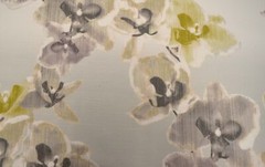 REMNANT Serene Citrus Charcoal Fabric 30 inches x 3.5 yards