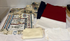 6 Piece Patriotic Americana Stars Fireworks Nautical Craft Cotton Pieces