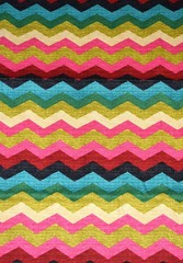 Waverly Panama Wave Cotton Fabric Desert Flower Chevron ZigZag 44×56″ Upholstery