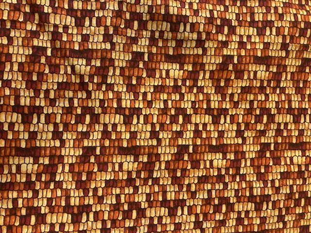 Corn Cob Kernels Cotton Fabric BY THE 1/2 YARD 42″ Wide Fall Autumn 2000
