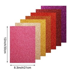20 Pieces Shiny Glitter Faux Leather Sheets PU Faux Leather Fabric Sheet for …