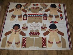 Vintage Running Bear MoonBeam and Baby Blossom Concord Fabric Craft Panel