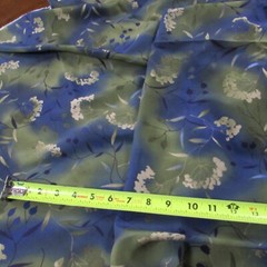 OOP Blue Green FOREST FABRICS Inc. 1997 Textured Fabric 46 x 132″