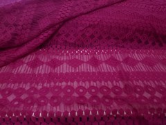 Margenta Stripe Lace Fabric Circle and Stripes Special Occasion Apparel