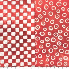 12 Fat Quarters Red & White #2 Batik Lunn Fabric FQ Pack 100% Cotton Ruby Garnet