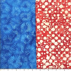 9 Fat Quarters Patriotic #2 Batik Lunn Fabric FQ Pack 100% Cotton Handmade Blue