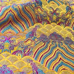 Viscose China Brocade Fabric 29″ Wide By Yards Retro Weave Patterned Material