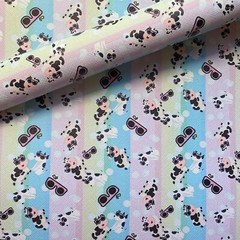 Cows Wearing Sunglasses Faux Leather Sheets 20 X 30cm