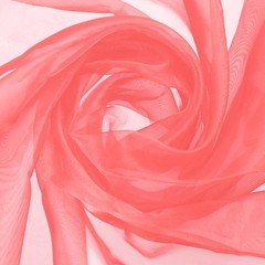 2 Yards x 59″ Iridescent Sheer Organza Fabric, Watermelon Red