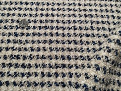 2.25YD MCLAURIN & PIERCY Stonington Indigo Viscose Wool Poly Mohair Heavy Fabric