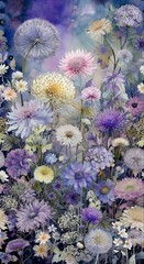 Mystic Meadow Packed Wildflowers 44in Wide BTY