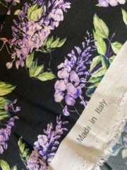 Authentic Top Italian designer Viscose luxury dress Fabric. Made in Italy