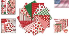 Versatile 12 Pcs Strawberry Fabric for DIY Projects – 18×22 Inch Fat Quarters